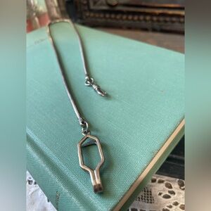 Vintage Silver rope chain for pocket watch mens jewelry Victorian antique style